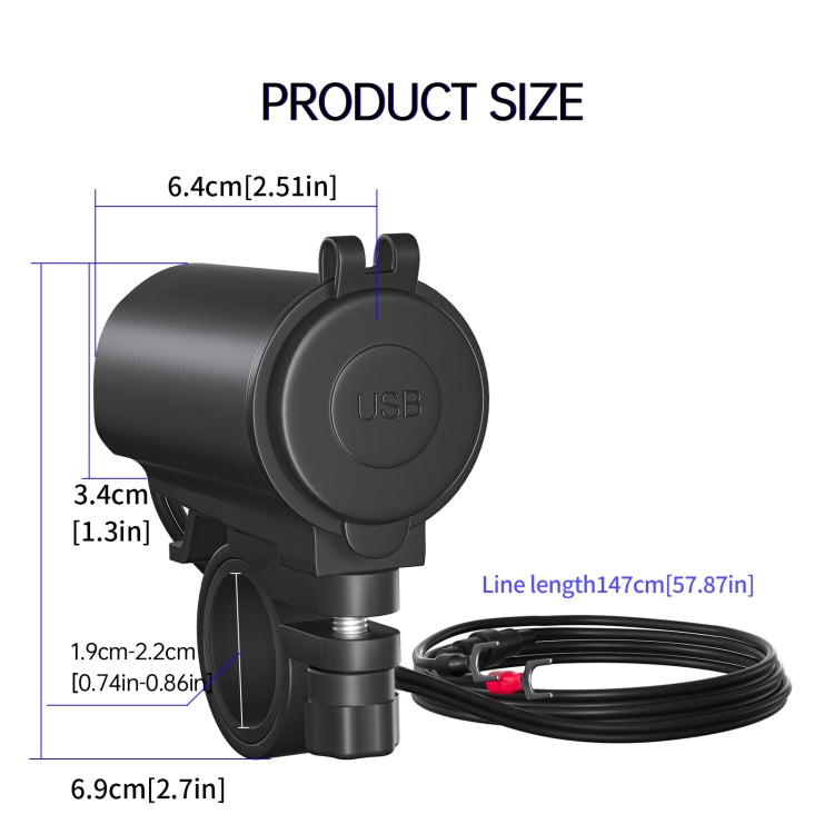 ZH-723F3 Car / Motorcycle QC3.0 Cell Phone Fast Charging Dual USB Car Charger(Green Light)