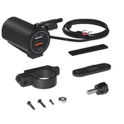 ZH-723F4 Car / Motorcycle QC3.0 Cell Phone Fast Charging Dual USB Car Charger(Orange Light)