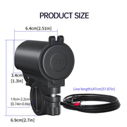 ZH-723F2 Car / Motorcycle QC3.0 Cell Phone Fast Charging Dual USB Car Charger(Red Light)