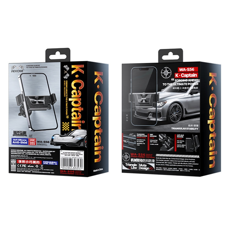 WK WA-S56 K Captain Speed Series Mechanic Car Air Outlet Phone Holder - Car Holders by WK | Online Shopping South Africa | PMC TechLife
