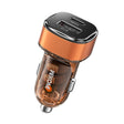 WK WP-C45 Vanguard Series Mecha Transparent USB+Type-C Fast Car Charger (Orange) - Car Charger by WK | Online Shopping South Africa | PMC TechLife | Buy Now Pay Later Mobicred