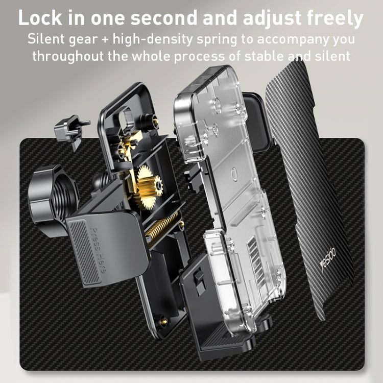 Yesido C172 Suction Cup Type Bending Arm Car Phone Holder (Black) - Car Holders by Yesido | Online Shopping South Africa | PMC TechLife