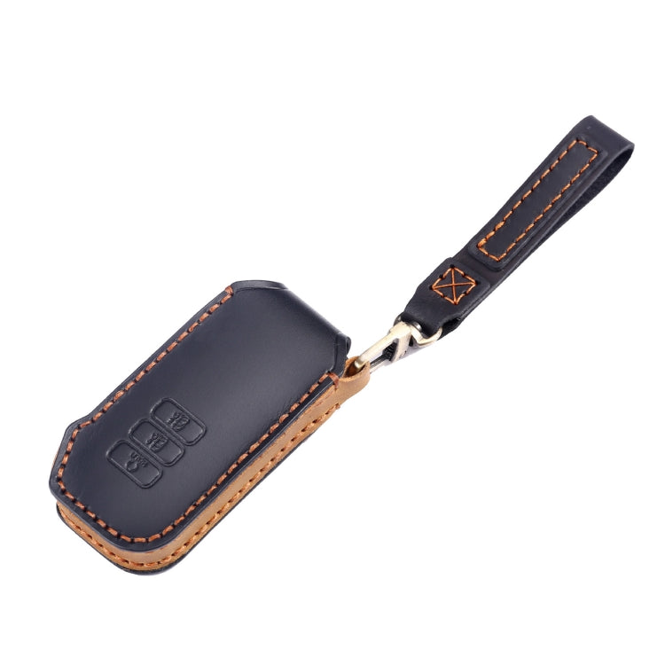 For Kia 3-button Hallmo Car Cowhide Leather Key Protective Cover Key Case(Blue) - free shipping - PMC TechLife - Order now!