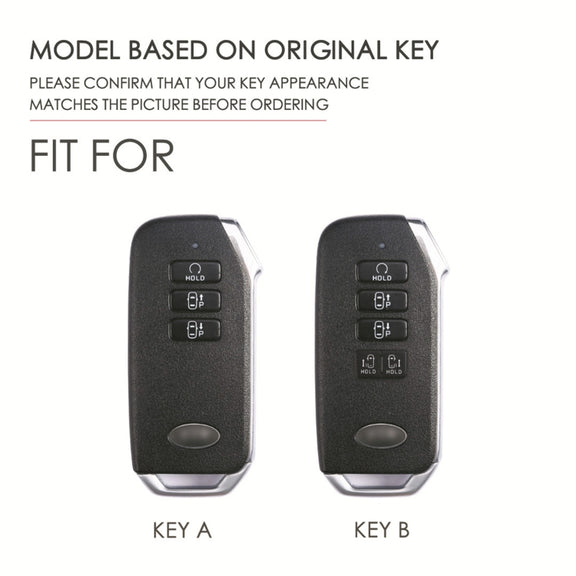 For Kia 3-button Hallmo Car Cowhide Leather Key Protective Cover Key Case(Blue)
