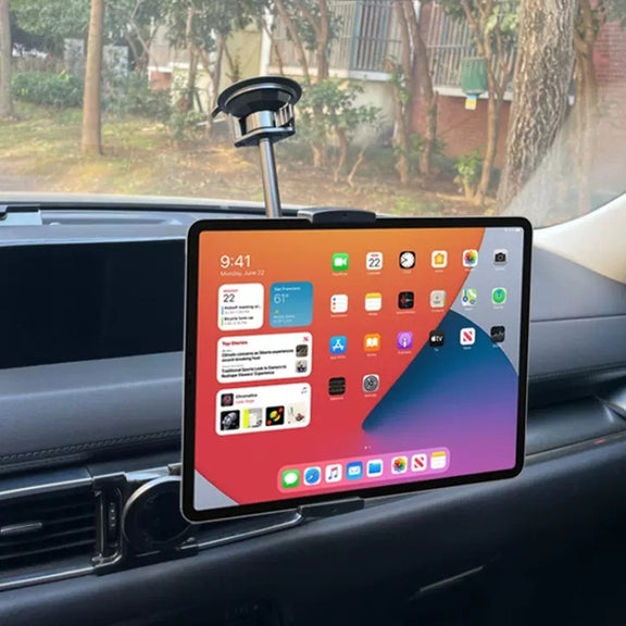 UBA-P1L Car Flexible Tablet Suction Cup Clamp Holder with Extension Rod without Remote Control