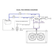 Car 12V 40A 175-185 Degree Thermostat Dual Electric Cooling Fan Wiring Relay Sensor Kit