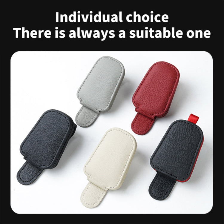 Car Sun Visor Glasses Clip Multi-functional Card Storage Bracket (Black Red) - Sunglasses & Glasses Clips by PMC TechLife | Online Shopping South Africa | PMC TechLife