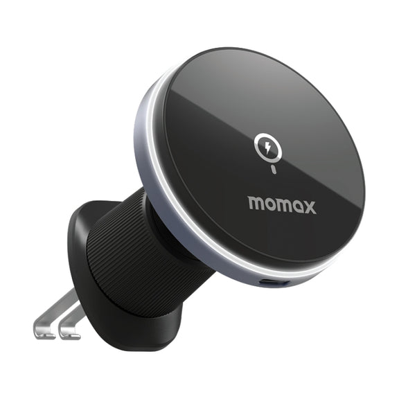 MOMAX CM25A Magnetic Wireless Charger Car Air Outlet Phone Holder