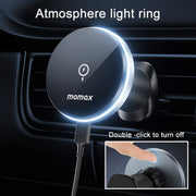 MOMAX CM25A Magnetic Wireless Charger Car Air Outlet Phone Holder