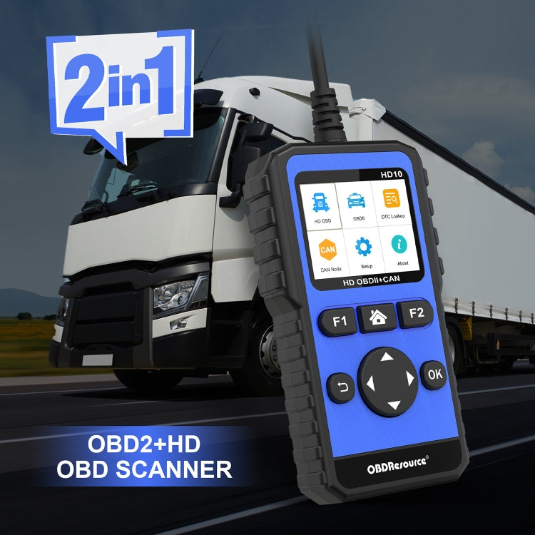 HD10 12V-24V 2 in 1 Full Systems Diagnostic Scan Tool OBD2/HDOBD/EOBD Scanner - free shipping - PMC TechLife - Order now!
