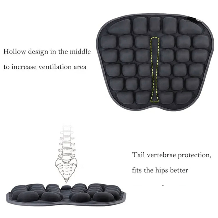 IN-SC003 Car Office Inflatable Airbag Seat Cushion, Style: Manual Inflation (Black) - Seat Accessories by PMC TechLife | Online Shopping South Africa | PMC TechLife