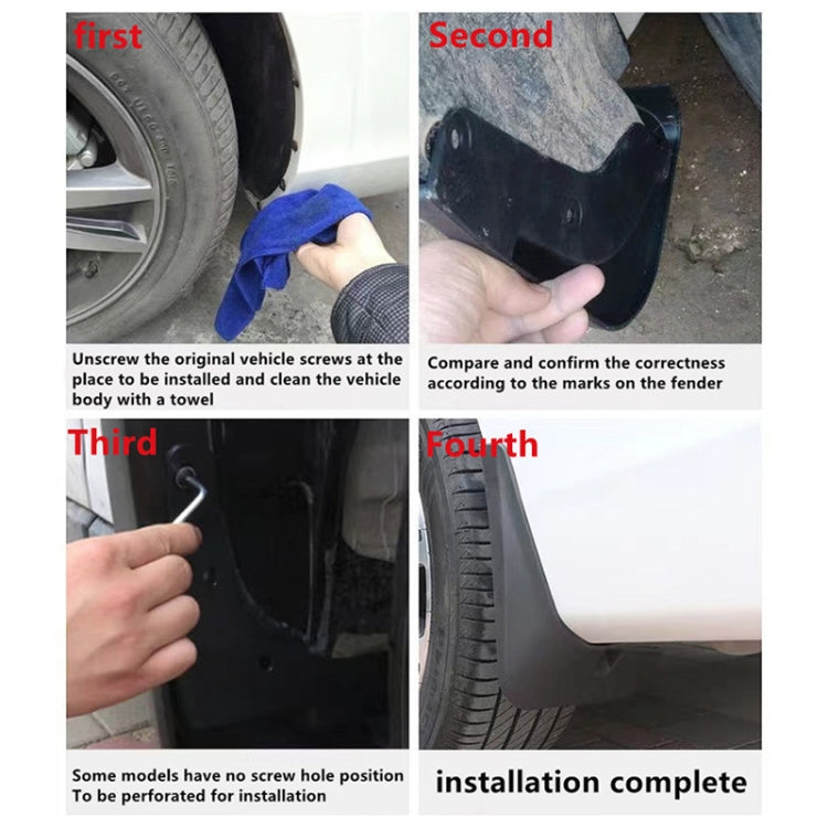 For Audi A3 2004-2013 4pcs/Set Car Auto Soft Plastic Splash Flaps Fender Guard