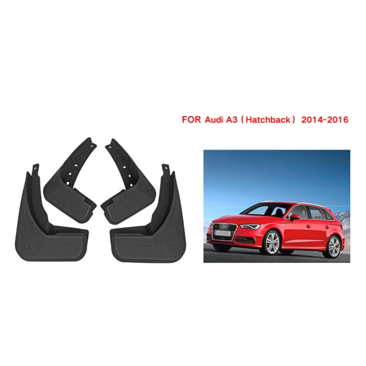 For Audi A3 Hatchback 2014-2016 4pcs/Set Car Auto Soft Plastic Splash Flaps Fender Guard - Mudguards by PMC TechLife | Online Shopping South Africa | PMC TechLife | Buy Now Pay Later Mobicred