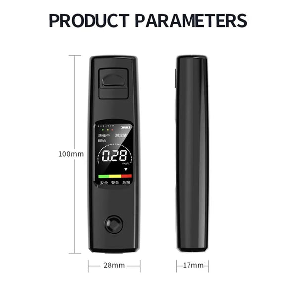 CSY-100 Portable Air Blowing High Precision Digital Alcohol Tester, English Version (White)