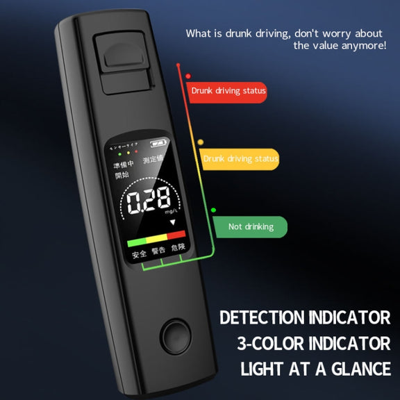 CSY-100 Portable Air Blowing High Precision Digital Alcohol Tester, English Version (White)