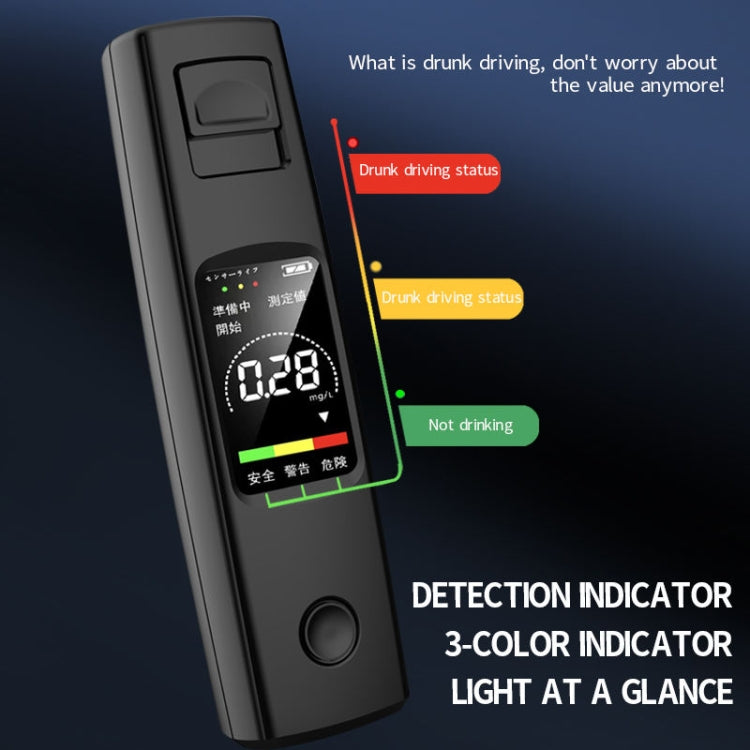 CSY-100 Portable Air Blowing High Precision Digital Alcohol Tester, English Version (White)