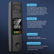 CSY-100 Portable Air Blowing High Precision Digital Alcohol Tester, English Version (White)