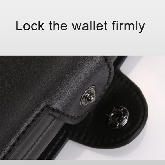 X-7 Antimagnetic RFID  Multi-functional Aluminum Crazy Horse Texture Leather Card Bag Wallet(Black)