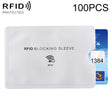 100pcs Aluminum Foil Anti Theft RFID Blocking Sleeve Card Protector, Size: 9.1*6.3cm - free shipping - PMC TechLife - Order now!