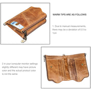 3533 Long Crazy Horse Texture Cowhide Leather Folding Anti-magnetic RFID Wallet Clutch Bag for Men, with Card Slots(Black)