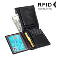 8020 Horizontal Retro Crazy Horse Texture Leather Anti-magnetic RFID Wallet Clutch Bag for Men, with Card Slots(Black) - Antimagnetic RFID Package by PMC TechLife | Online Shopping South Africa | PMC TechLife | Buy Now Pay Later Mobicred
