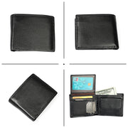8020 Horizontal Retro Crazy Horse Texture Leather Anti-magnetic RFID Wallet Clutch Bag for Men, with Card Slots(Black)