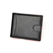 9606 Cowhide Leather Anti-magnetic RFID Multiple Card Slots Wallet for Men, with Zipper Bag(Black)