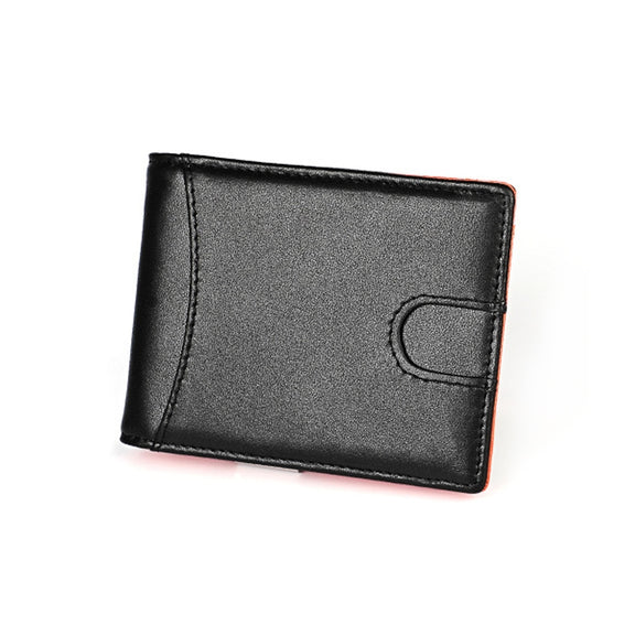 9606 Cowhide Leather Anti-magnetic RFID Multiple Card Slots Wallet for Men, with Zipper Bag(Black)