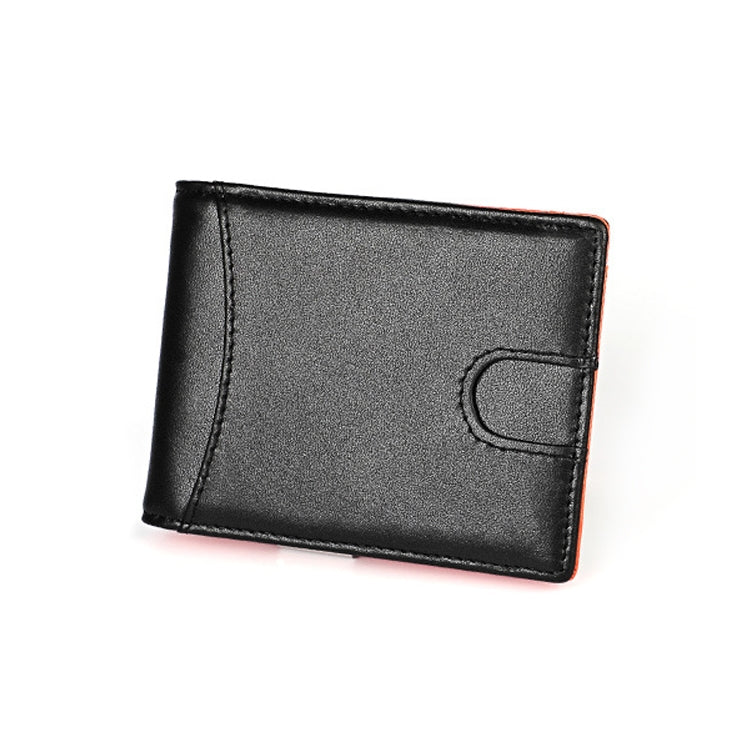 9606 Cowhide Leather Anti-magnetic RFID Multiple Card Slots Wallet for Men, with Zipper Bag(Black)