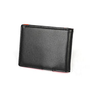 9606 Cowhide Leather Anti-magnetic RFID Multiple Card Slots Wallet for Men, with Zipper Bag(Black)