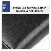 KB152 Butterfly Pattern Zipper Cowhide Leather Organ Shape Multiple Card Slots Anti-magnetic RFID Wallet for Ladies(Blue)