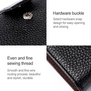 KB188 Horizontal Cowhide Leather Organ Shape Multiple Card Slots Anti-magnetic RFID Wallet for Ladies, with Transparent Window(Rose Red)