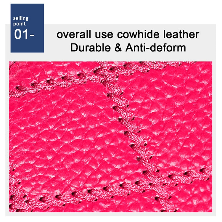 KB213 Diamond Texture Zipper Cowhide Leather Double Row Organ Shape Multiple Card Slots Anti-magnetic RFID Wallet Clutch Bag for Ladies (Black) - free shipping - PMC TechLife - Order now!