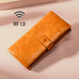TP-189 Oilskin Leather Multi-functional Zipper RFID Leather Wallet(Brown) - Antimagnetic RFID Package by PMC TechLife | Online Shopping South Africa | PMC TechLife | Buy Now Pay Later Mobicred