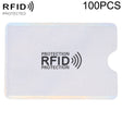 100 PCS Aluminum Foil Anti Theft RFID Blocking Sleeve Card Protector, Size: 9.1*6.3cm (Silver) - free shipping - PMC TechLife - Order now!