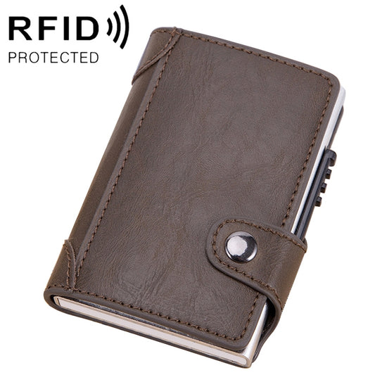 X-51 Automatically Pop-up Card Type Anti-magnetic RFID Anti-theft PU Leather Wallet with Card Slots(Coffee) - Antimagnetic RFID Package by PMC Jewellery | Online Shopping South Africa | PMC Jewellery | Buy Now Pay Later Mobicred