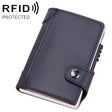 X-51 Automatically Pop-up Card Type Anti-magnetic RFID Anti-theft PU Leather Wallet with Card Slots(Blue) - Antimagnetic RFID Package by PMC TechLife | Online Shopping South Africa | PMC TechLife | Buy Now Pay Later Mobicred