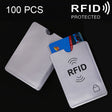 100 PCS Aluminum Foil Card Protective Cover Case RFID Blocking Safety Shield Identity Sleeves Cards Bag, Size: 9.1*6.3cm - Antimagnetic RFID Package by PMC TechLife | Online Shopping South Africa | PMC TechLife | Buy Now Pay Later Mobicred