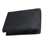 Genuine Cowhide Leather 3-folding Card Holder Wallet RFID Blocking Card Bag Protect Case for Men, Size: 13*10.2*2.5cm