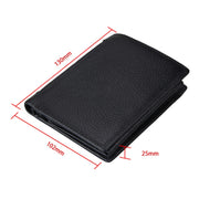 Genuine Cowhide Leather 3-folding Card Holder Wallet RFID Blocking Card Bag Protect Case for Men, Size: 13*10.2*2.5cm