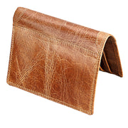 Genuine Cowhide Leather 3-folding Card Holder Wallet RFID Blocking Card Bag Protect Case for Men, Size: 13*10.2*2.5cm(Brown)