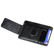 Cowhide Leather Solid Color Card Holder Wallet RFID Blocking Card Bag Protect Case with 3 Card Slots & Photo Frame, Size: 110*77*4mm(Coffee)