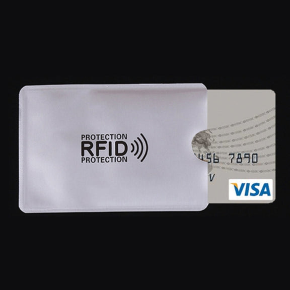 Aluminum Foil RFID Blocking Credit Card ID Bank Card Case Card Holder Cover, Size: 9.1*6.3cm