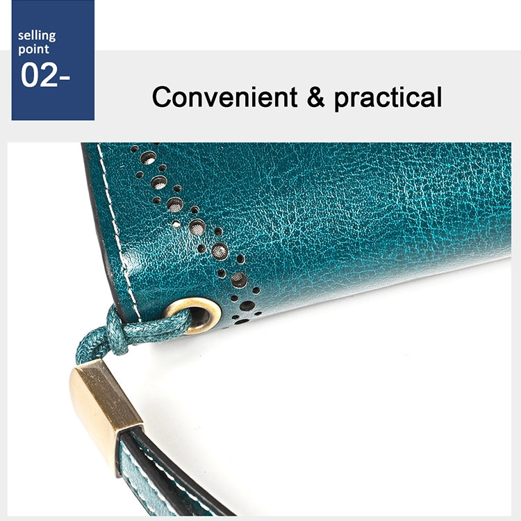 3526 Vintage Oil Wax Texture Large Capacity Long Multi-function Anti-magnetic RFID Wallet Clutch for Ladies (Yellow)