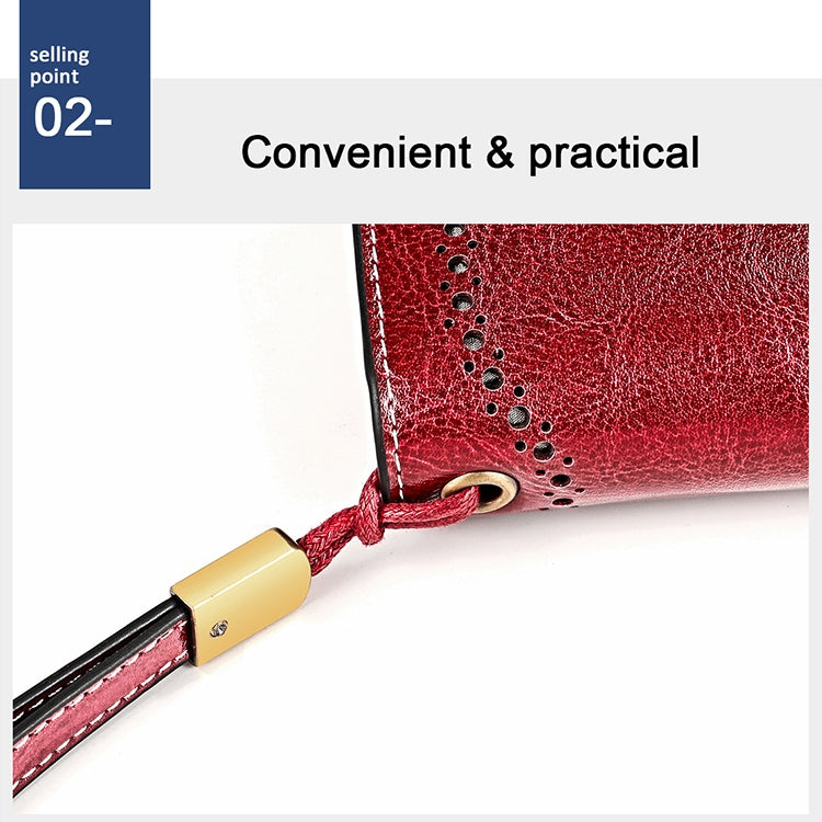 3556 Large Capacity Long Multi-function Anti-magnetic RFID Wallet Clutch for Ladies with Card Slots (Red)