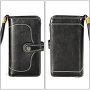 3555 Large Capacity Long Multi-function Anti-magnetic RFID Wallet Clutch for Ladies with Card Slots (Black)