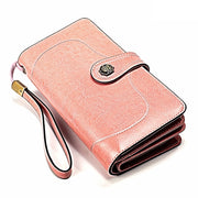 3555 Large Capacity Long Multi-function Anti-magnetic RFID Wallet Clutch for Ladies with Card Slots (Pink)