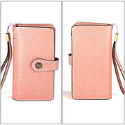 3555 Large Capacity Long Multi-function Anti-magnetic RFID Wallet Clutch for Ladies with Card Slots (Pink)