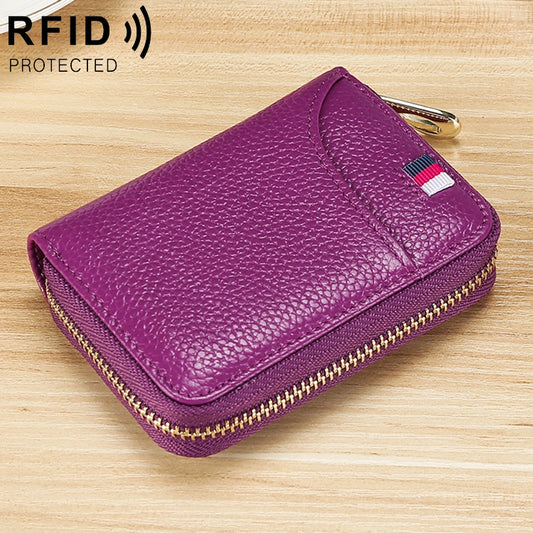 KB151 Multi-card Anti-magnetic RFID Organ Card Package Ladies Wallet (Purple) - Antimagnetic RFID Package by PMC Jewellery | Online Shopping South Africa | PMC Jewellery | Buy Now Pay Later Mobicred