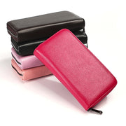 KB196 Top-grain Leather Large Capacity Multi-function 36-Bit Anti-magnetic RFID Organ Card Package Wallet(Coffee)